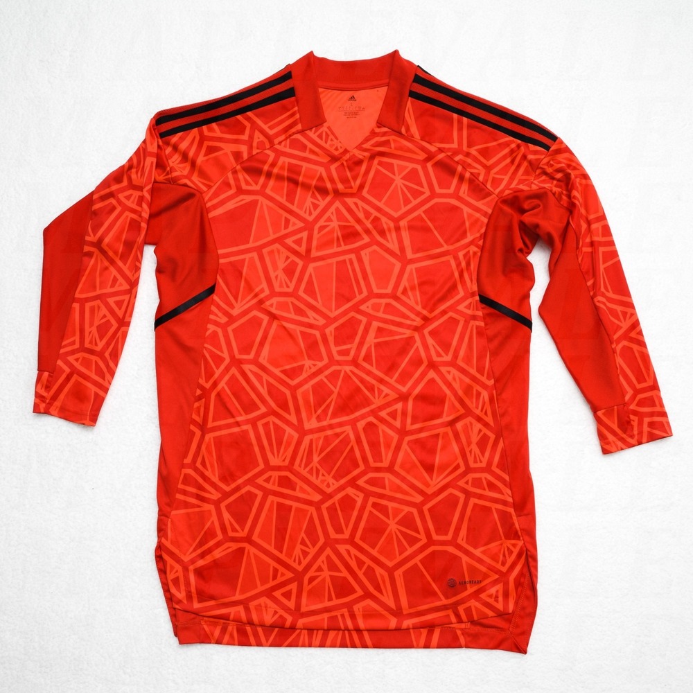 Adidas Sz L (Large) Red Condivo 22 Goalkeeper Soccer Jersey Long Sleeve Shirt